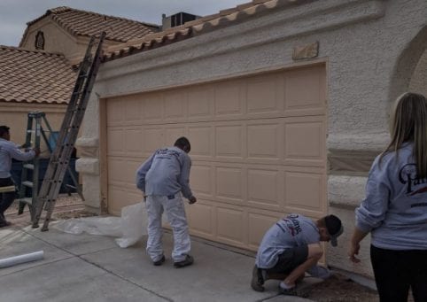 Residential Exterior Painting | Garage Area
