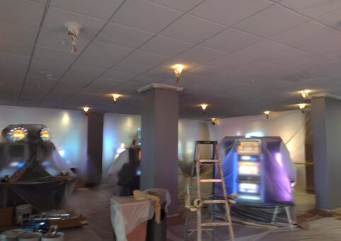 Commercial Paint Job | Casino | Prep Work | Painted Ceiling